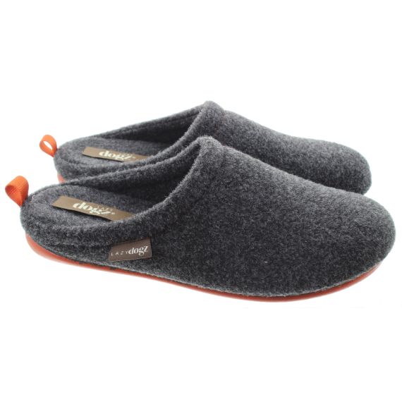 LAZY_DOGZ Mens Lee Slippers In Grey