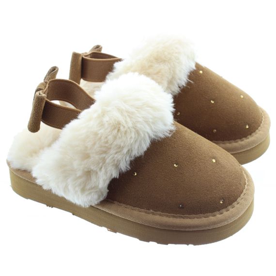 LELLI KELLY Kids LK5357 Sandra Slippers In Chestnut 
