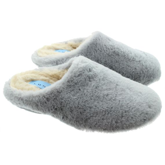 LUNAR Ladies Blair Slippers In Grey