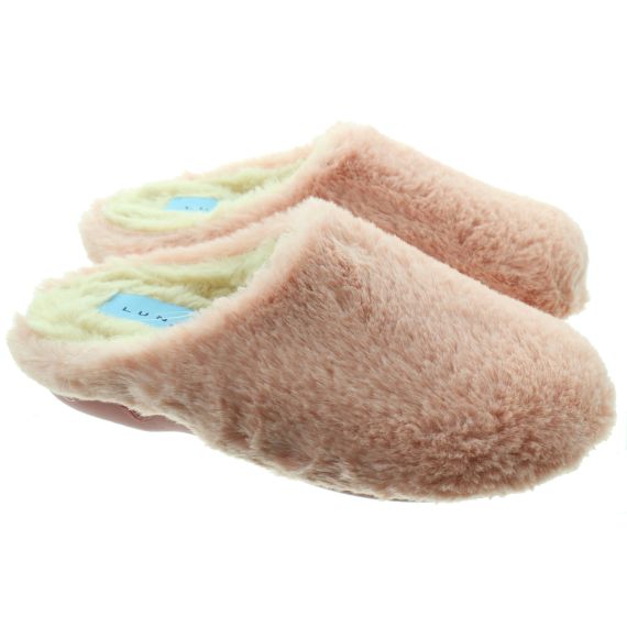 LUNAR Ladies Blair Slippers In Pink 