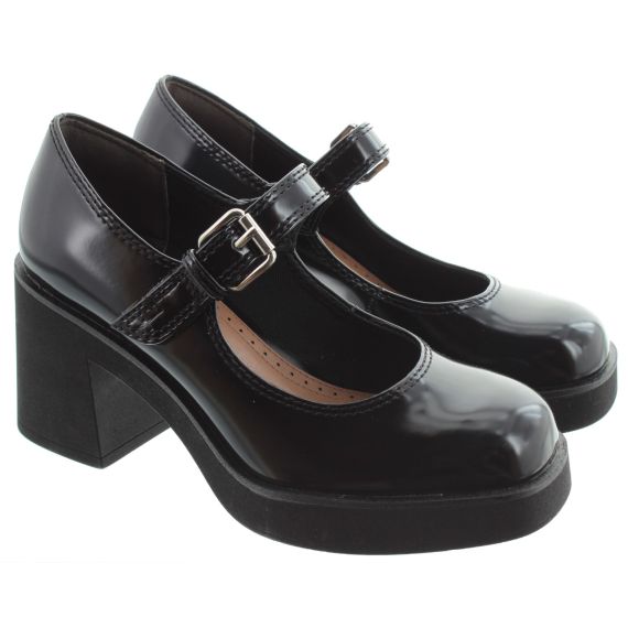 TAMARIS Ladies 22409 Heel Bar Shoes In Black 