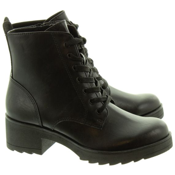 MARCO TOZZI Womens 25262 Lace Ankle Boots In Black