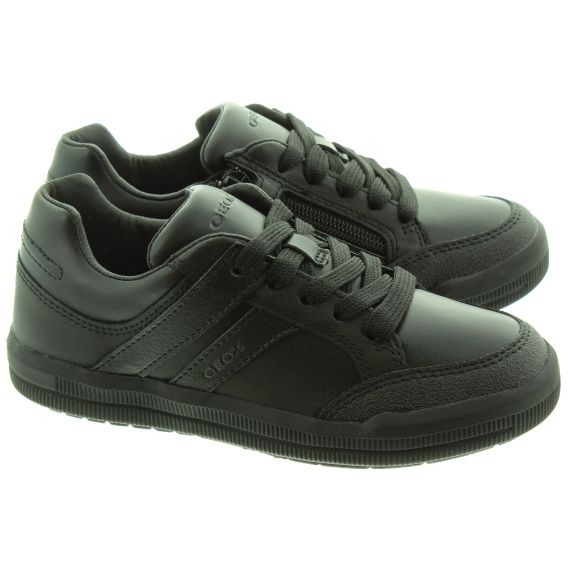 GEOX Arzach Lace Zip Shoes In Black