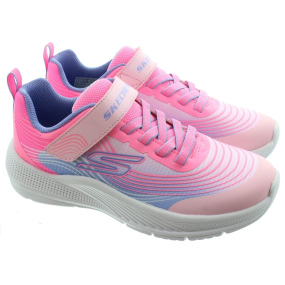 SKECHERS Kids 303575 Machine Washable Microspec Trainers In Light Pink 