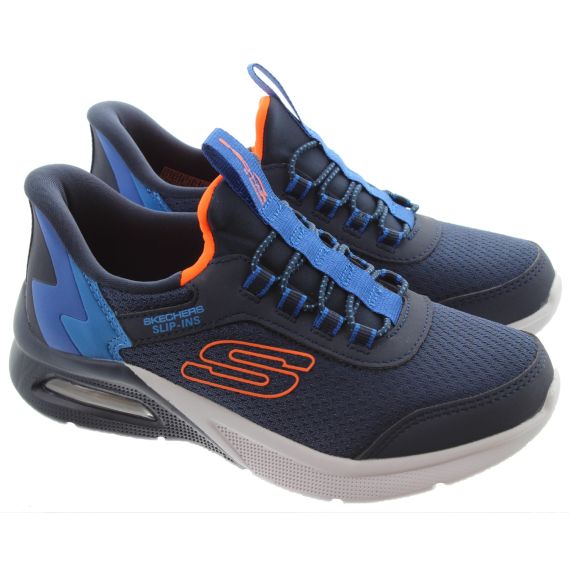 SKECHERS Kids 403890L Slip Ins Trainers In Navy Blue 