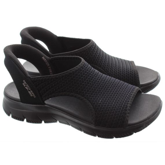 SKECHERS Ladies 119519 Slip Ins Sandals In Black 