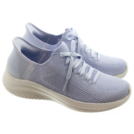 SKECHERS Ladies 150457 Slip Ins Trainers In Light Blue 