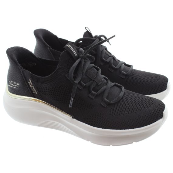 SKECHERS Ladies 117617 Bobs B Love Slip Ins Trainers In Black 