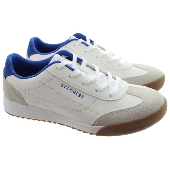 SKECHERS Mens 183284 Zinger Lace Trainers In White 