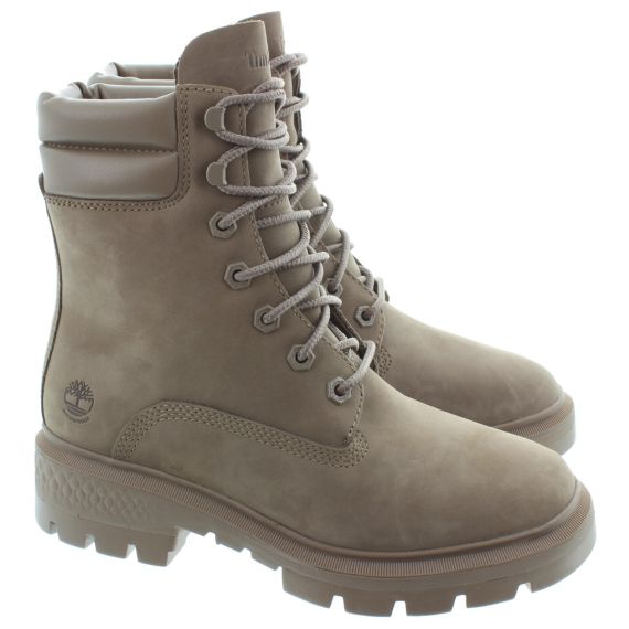 TIMBERLAND Ladies Cortina Valley Waterproof Lace Boots In Taupe Grey